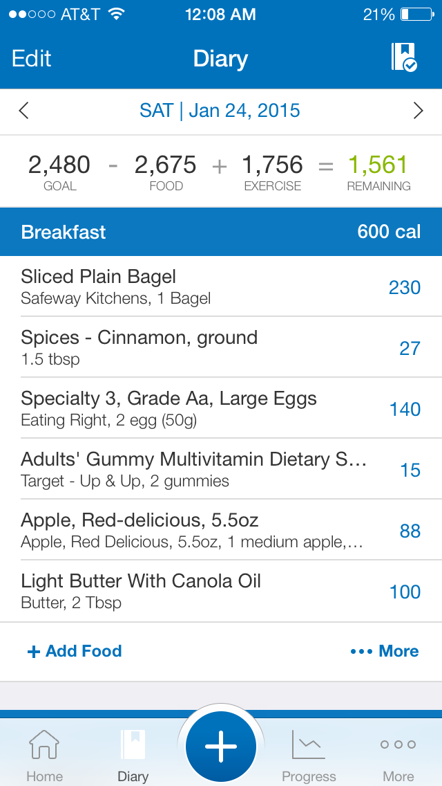 my-myfitnesspal-app-diary