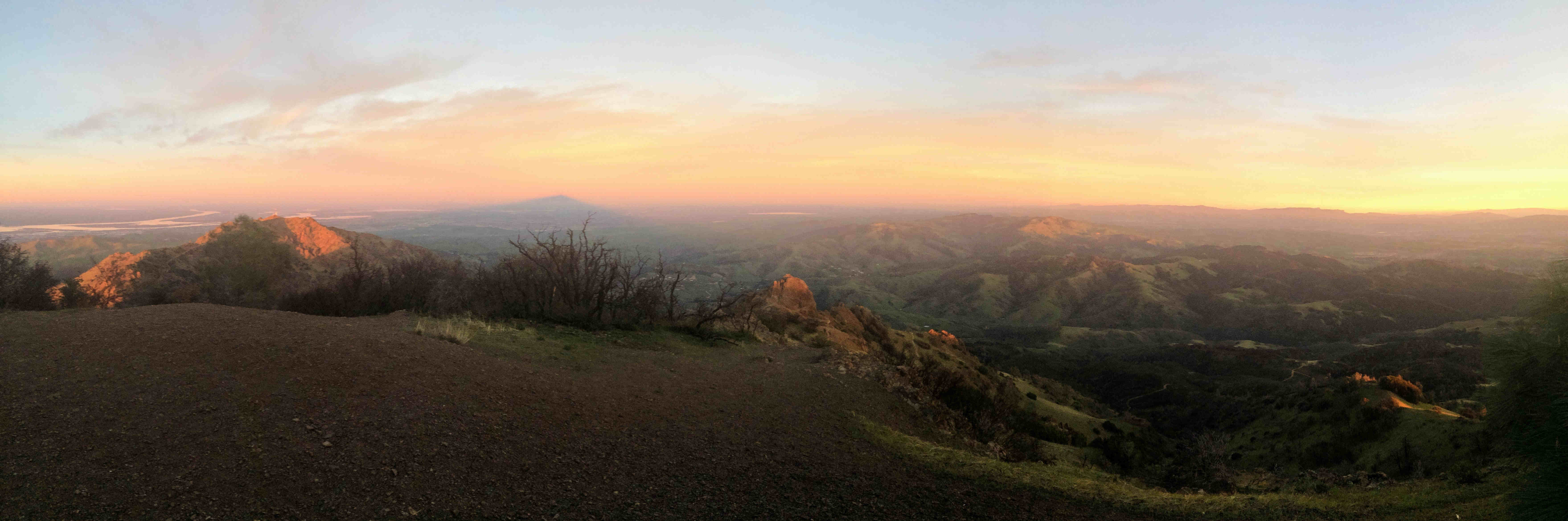 mt. diablo summit facing east. feb '15. bad iphone 5s photo